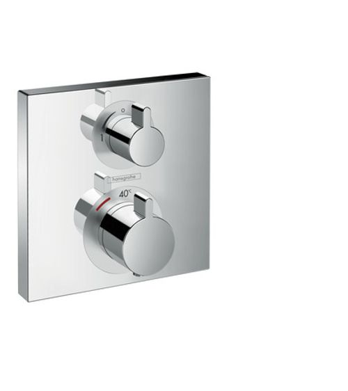 Hansgrohe-HG-Thermostat-Unterputz-Ecostat-Square-Fertigset-1-Verbraucher-chrom-15712000 gallery number 1